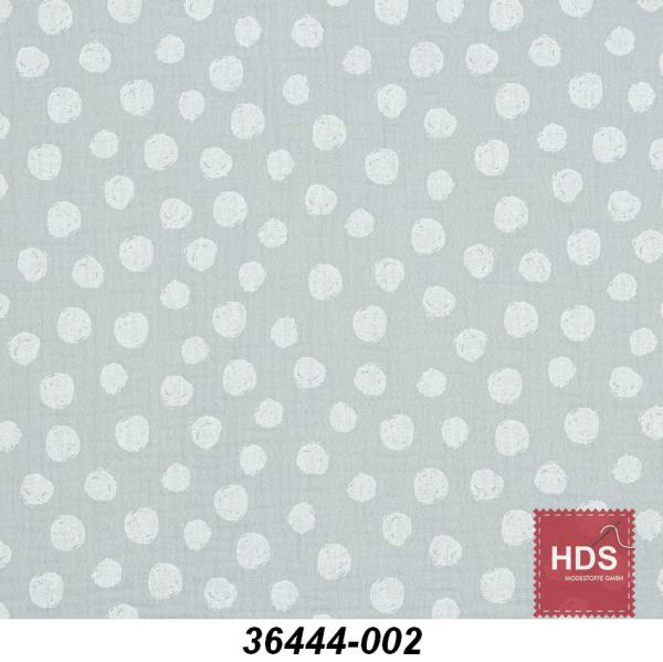 36444-002 Musselin Double Gauze Druck - Punkte